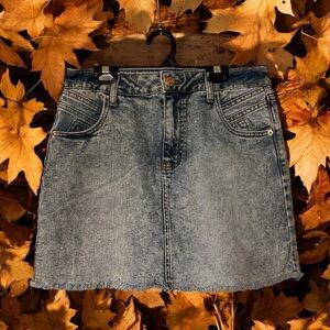 Wild Fable Acid Wash Denim Mini Skirt